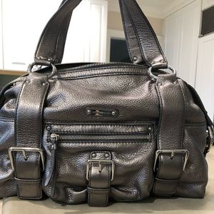 Michael Kors Metallic Leather Shoulder Hobo Bag